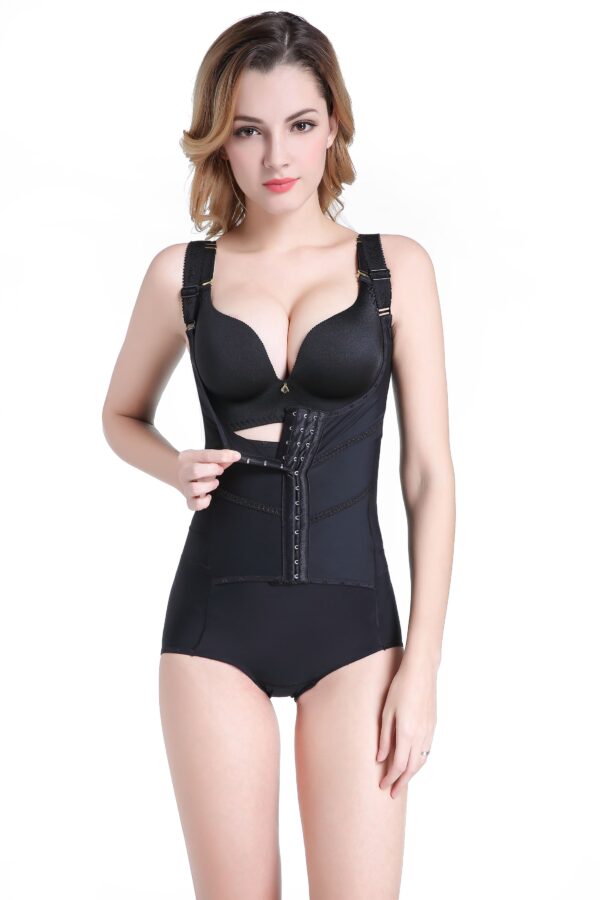 Built-In Shapewear 2-In-1 Slanted V-Neck Mesh Top - Image 6